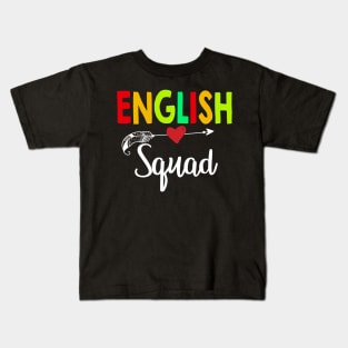 English Squad Teacher Back To School Kids T-Shirt